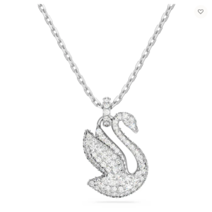 2023 01 31 15 40 17 Μενταγιόν Swarovski Iconic Swan Κύκνος Mεσαίο Λευκό Επιμετάλλωση ροδίου Sw