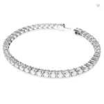 2023 02 03 20 23 06 Matrix Tennis bracelet Round cut Small White Rhodium plated Swarovski and