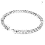 2023 02 03 20 23 18 Matrix Tennis bracelet Round cut Small White Rhodium plated Swarovski and