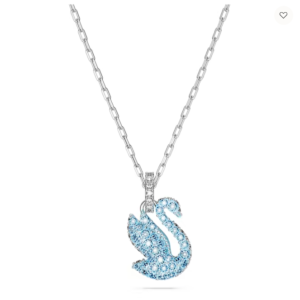 2023 11 17 15 24 47 Μενταγιόν Swarovski Iconic Swan, Κύκνος, Mικρό, Μπλε, Επιμετάλλωση ροδίου Swar